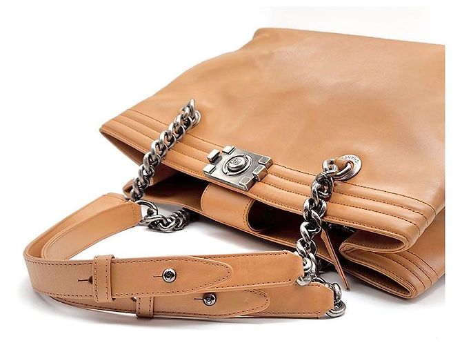 Chanel Borsa a tracolla Boy con catena Arancione - vista 6