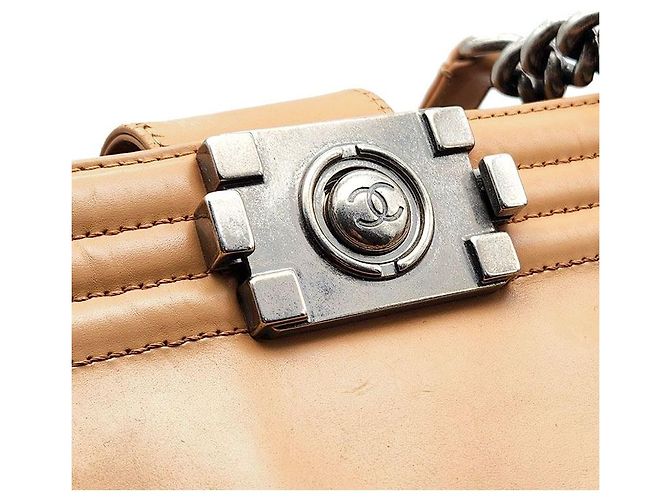 Chanel Borsa a tracolla Boy con catena Arancione - vista 8