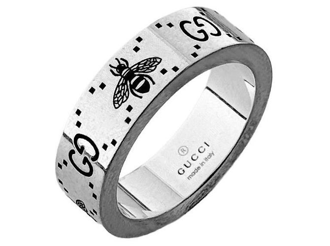 Gucci Anello GG in argento non inciso Multicolore - vista 7