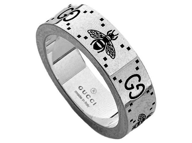 Gucci Anello GG in argento non inciso Multicolore - vista 9