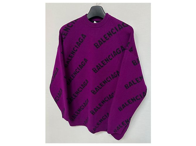 Balenciaga Suéter de malha oversized com logo Preto - vista 4
