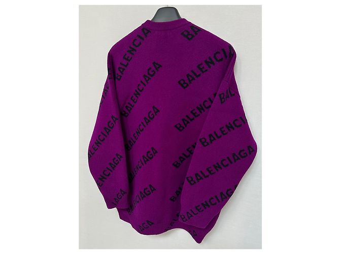 Balenciaga Suéter de malha oversized com logo Preto - vista 5