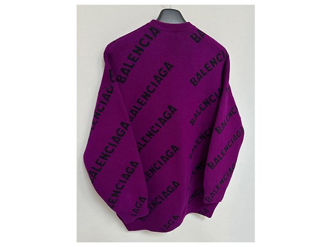 Balenciaga Suéter de malha oversized com logo Preto - vista 6