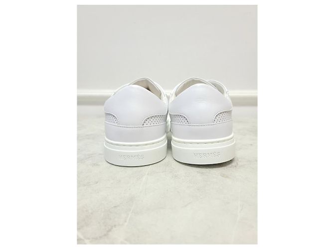 Hermès Sneakers White Silver Day Kelly Bianco - vista 6