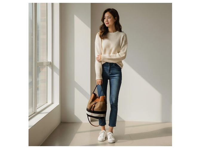 Burberry Ashby Medium Canvas Check Hobo Bag Braun - Ansicht 10