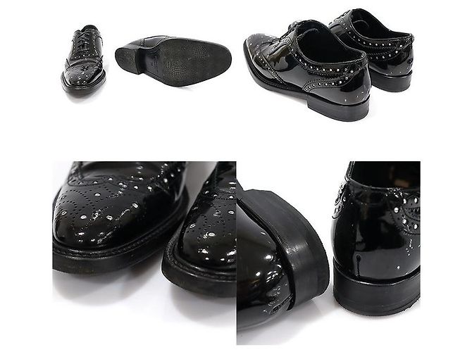 Dolce & Gabbana Scarpe stringate BUDAPESTER in vernice nera e cristalli da donna Nero - vista 5