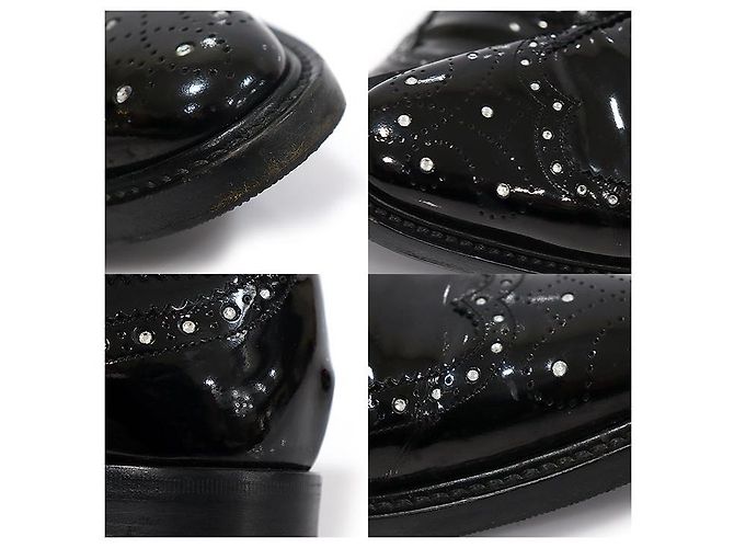 Dolce & Gabbana Scarpe stringate BUDAPESTER in vernice nera e cristalli da donna Nero - vista 6