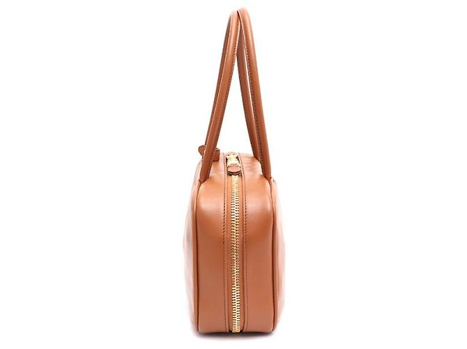 Miu Miu Bolso Tote de Asa Superior de Cuero y Bolso de Hombro Tamaño Mediano Castaño - vista 12