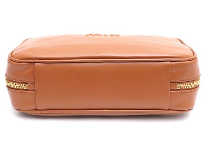 Miu Miu Bolso Tote de Asa Superior de Cuero y Bolso de Hombro Tamaño Mediano Castaño - vista 17