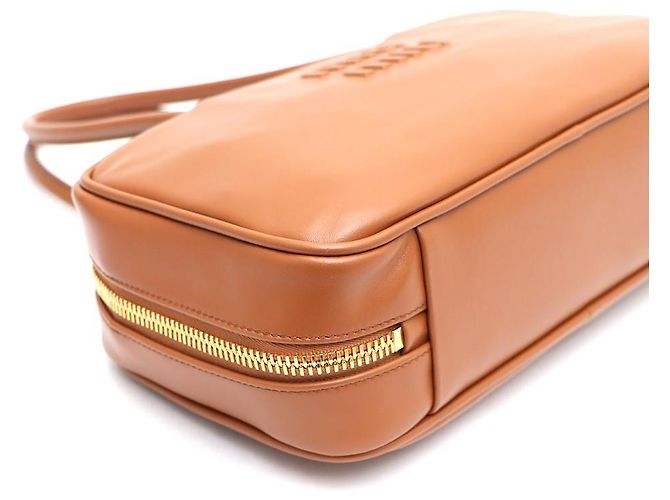 Miu Miu Bolso Tote de Asa Superior de Cuero y Bolso de Hombro Tamaño Mediano Castaño - vista 7