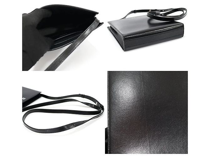 Givenchy Borsa a tracolla quadrata UNIFORM con logo in pelle di vitello nera lucida Nero - vista 6