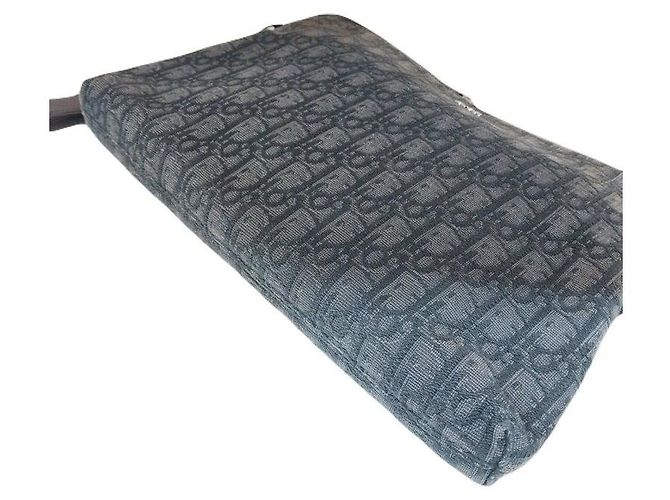 Dior Clutch con tracolla Oblique Jacquard Argento Unisex Marrone - vista 4