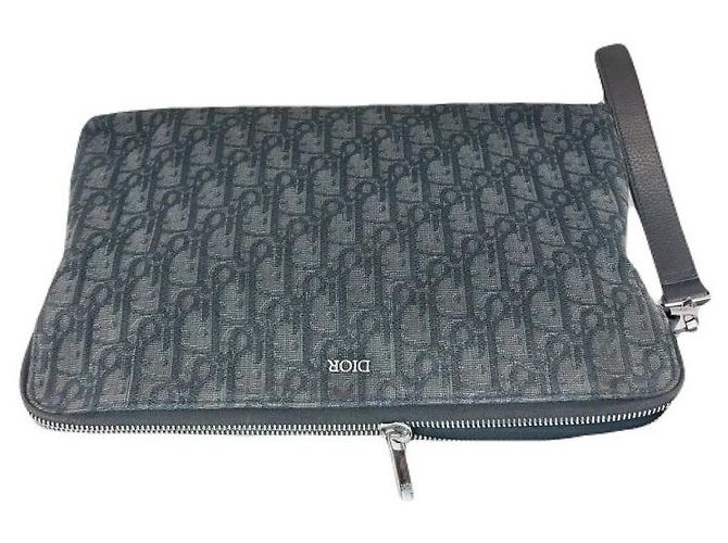 Dior Clutch con tracolla Oblique Jacquard Argento Unisex Marrone - vista 6