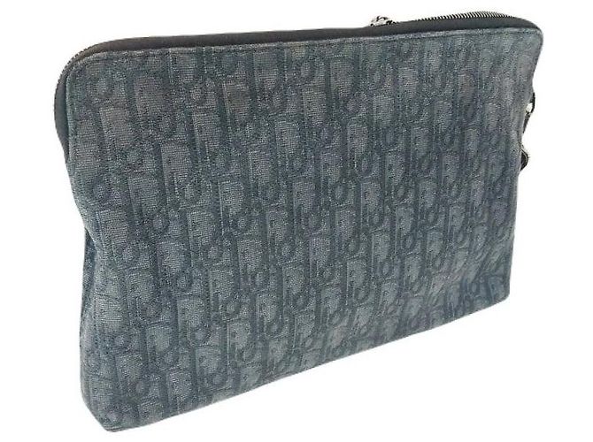 Dior Clutch con tracolla Oblique Jacquard Argento Unisex Marrone - vista 9