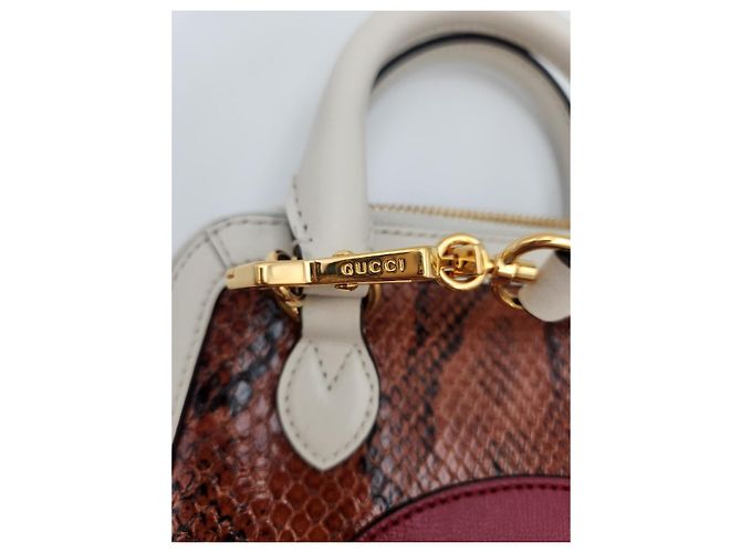 Horsebit 1955 Gucci Mini sac Horsebit Python Multicolore - vue 11