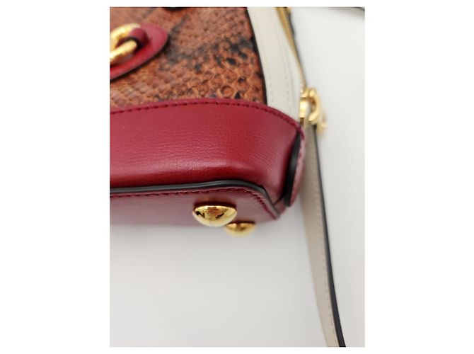 Horsebit 1955 Gucci Mini sac Horsebit Python Multicolore - vue 13