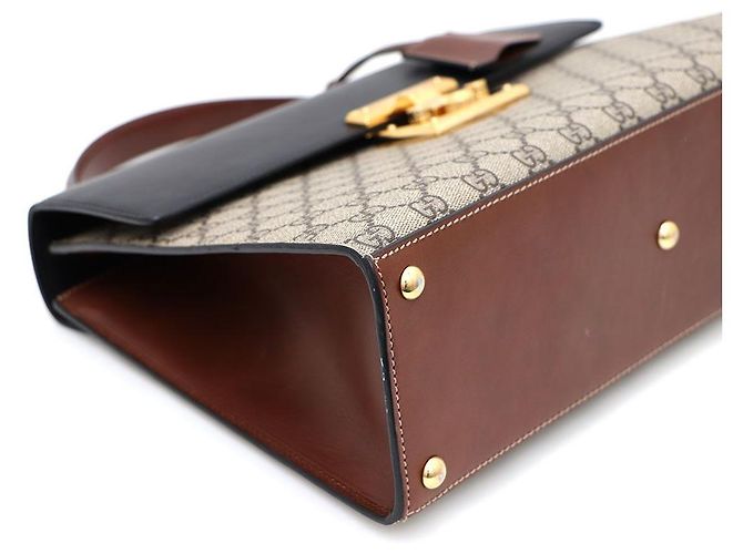 Padlock Gucci Borsa Tote con manico superiore e lucchetto Marrone - vista 6