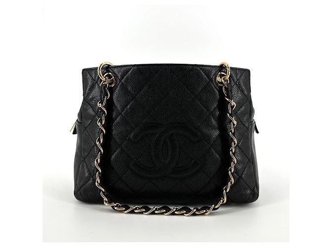Chanel Borsa a spalla quadrata in caviar Nero - vista 2