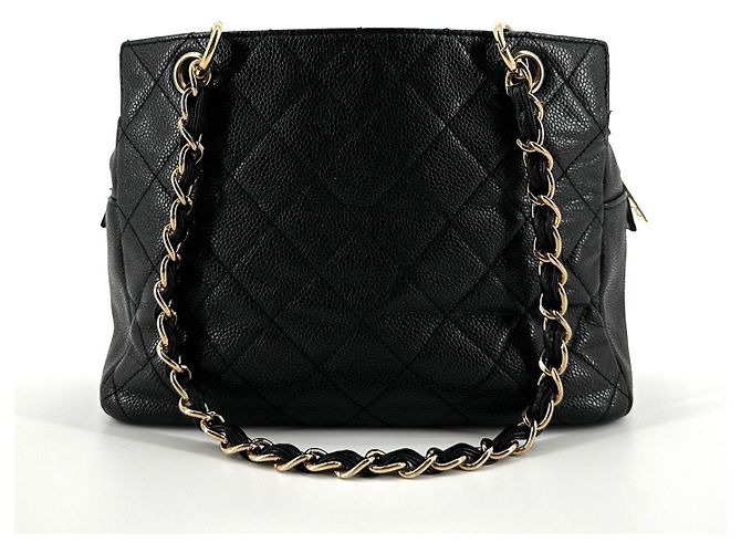 Chanel Borsa a spalla quadrata in caviar Nero - vista 5