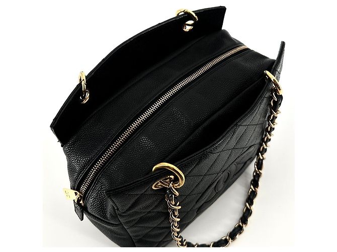Chanel Borsa a spalla quadrata in caviar Nero - vista 7