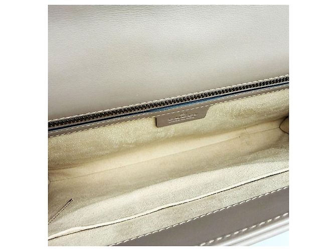 Gucci Clutch GG Marmont trapuntata beige Marrone - vista 7