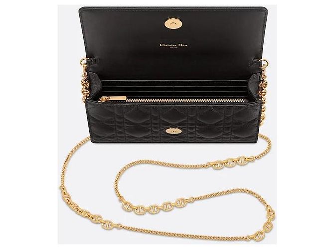 Dior Borsa a Spalla Caro Chain Nero - vista 8
