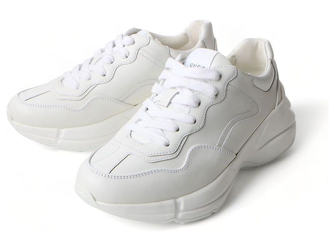 Gucci Ryton Sneaker mit gewebtem Logo Weiß - Ansicht 3