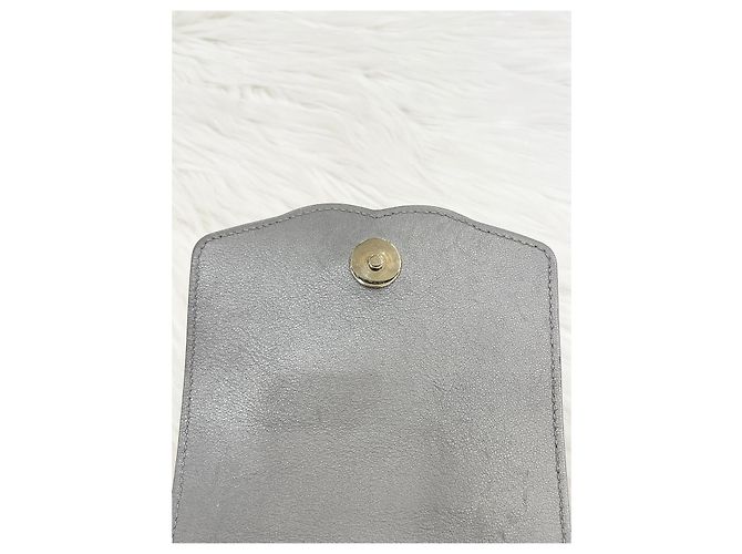 Chanel Mochila Season em couro de vitelo com aba Silver Series Prata - vista 14