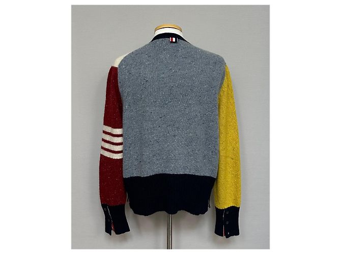 Thom Browne Multicolor Mohair-Tweed-Cardigan - Ansicht 2