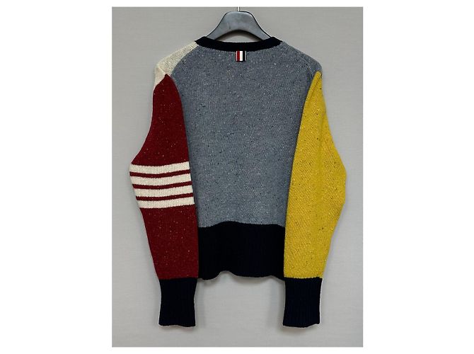 Thom Browne Multicolor Mohair-Tweed-Cardigan - Ansicht 4