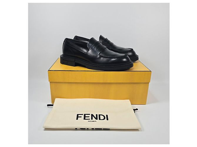 Fendi Mocassini in pelle Signature Ladder Frame Multicolore - vista 2