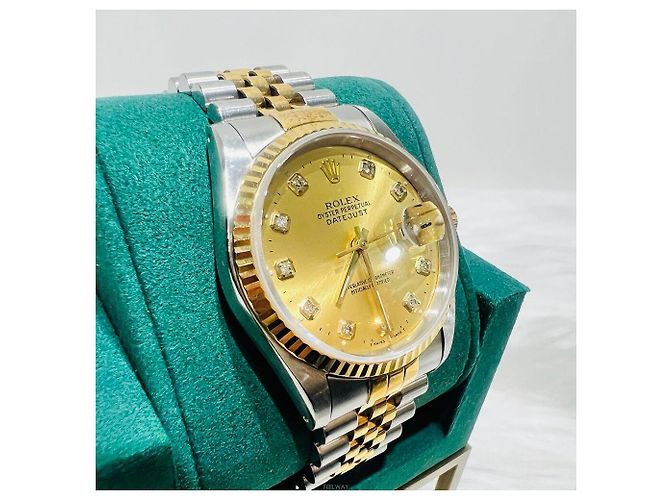 Rolex Orologio Datejust Oro Combi Diamanti da Uomo D'oro - vista 3