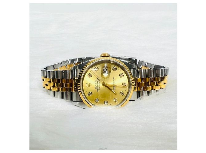 Rolex Orologio Datejust Oro Combi Diamanti da Uomo D'oro - vista 5