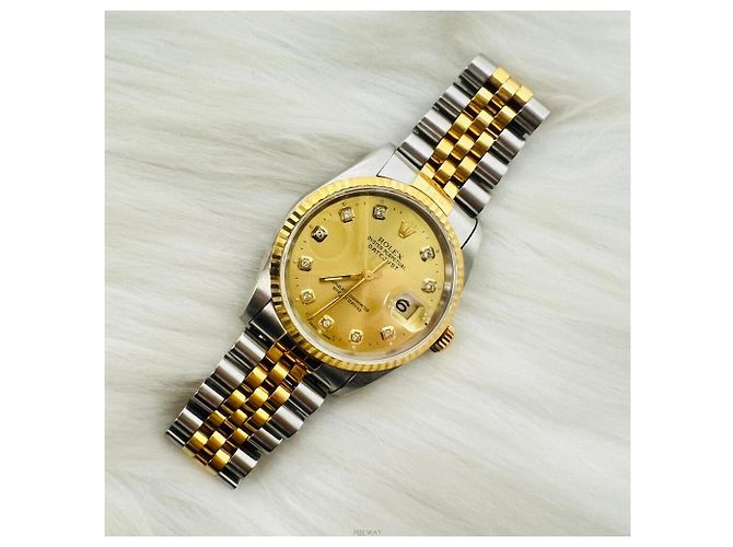 Rolex Orologio Datejust Oro Combi Diamanti da Uomo D'oro - vista 7