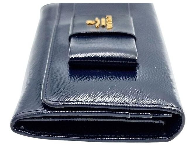 Prada Cartera larga Saffiano con cinta patentada - vista 4