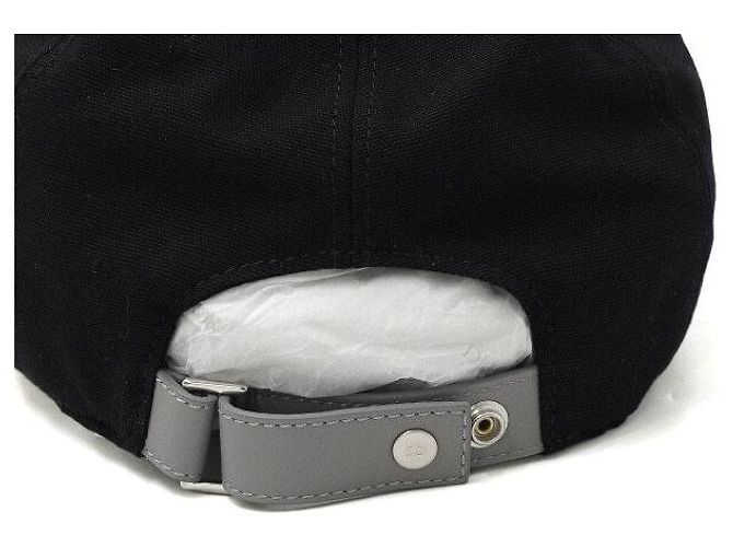 Dior Boné de beisebol unisex de algodão preto com logótipo assinatura - vista 7