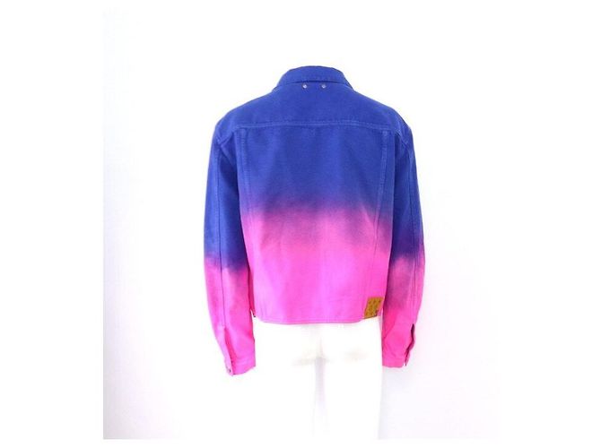 Louis Vuitton Gradient Cropped Men's Denim Jacket Blue - view 4