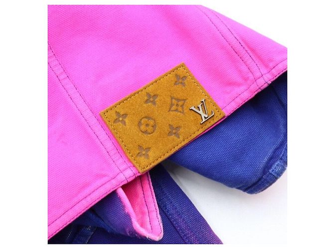 Louis Vuitton Gradient Cropped Men's Denim Jacket Blue - view 6