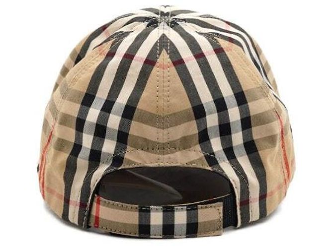 Burberry Cappellino da baseball in cotone con strisce e icona vintage check per junior Arancione - vista 4