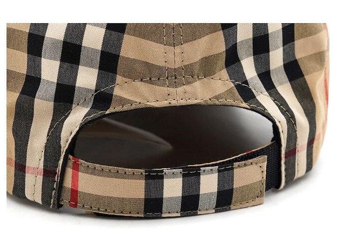 Burberry Cappellino da baseball in cotone con strisce e icona vintage check per junior Arancione - vista 5