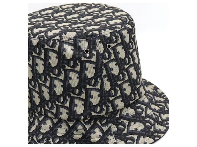 Oblique Dior Unisex Bucket Hat Blau - Ansicht 4
