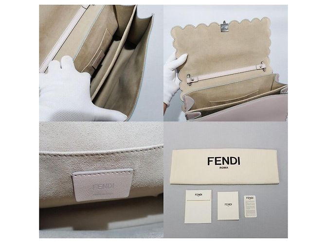 Fendi Borsa tote a tracolla Kan con catena a conchiglia Rosa - vista 10