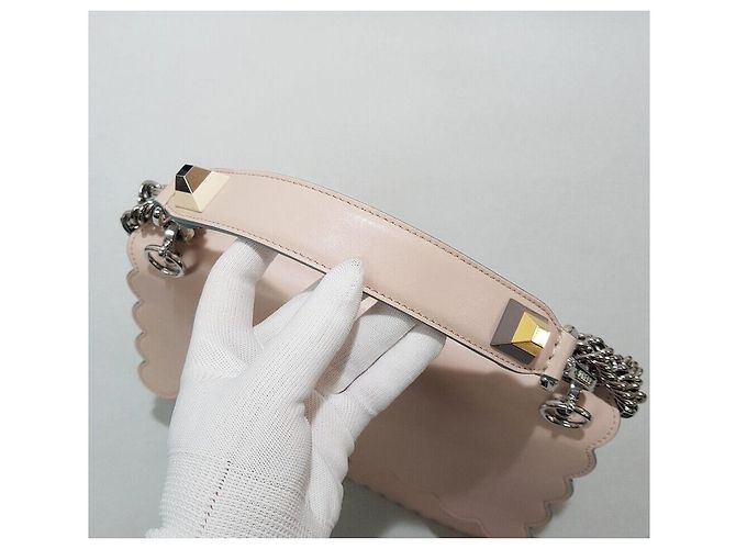 Fendi Borsa tote a tracolla Kan con catena a conchiglia Rosa - vista 6