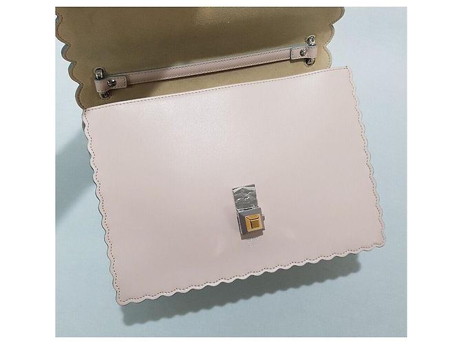 Fendi Borsa tote a tracolla Kan con catena a conchiglia Rosa - vista 9