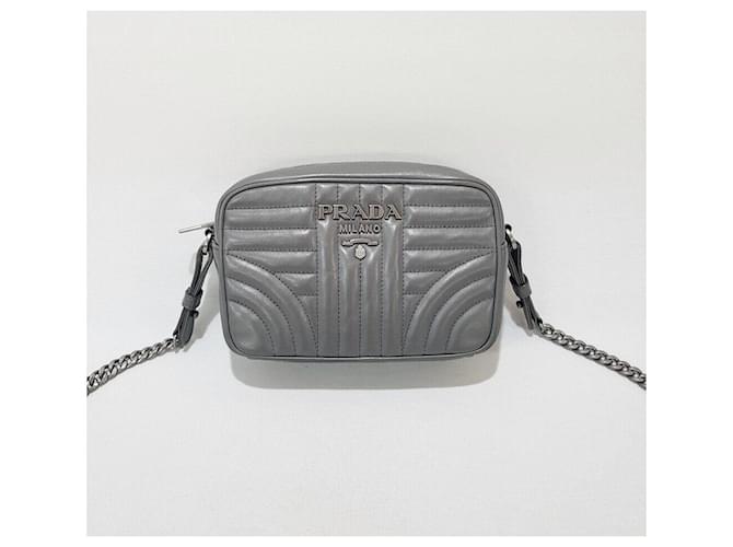 Prada Borsa a tracolla Diagram Chain Marrone - vista 2