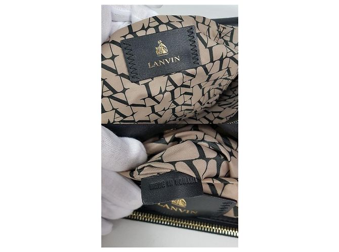 Lanvin Borsa tote a spalla in pelle nera Nero - vista 10