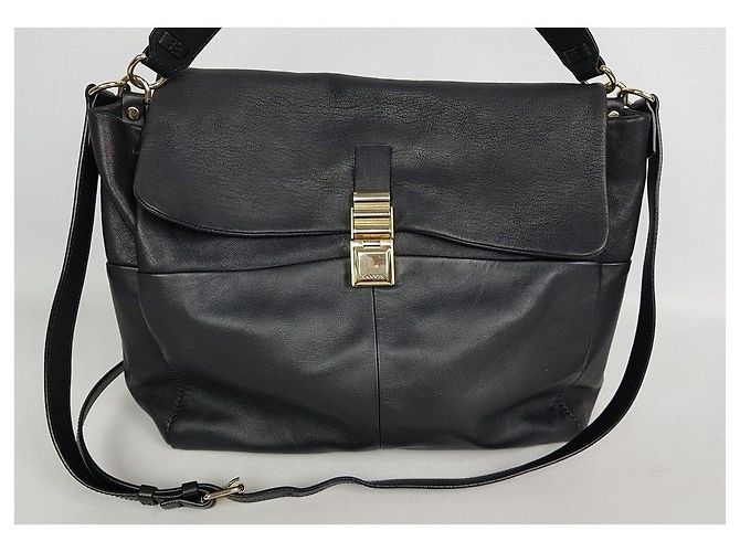 Lanvin Borsa tote a spalla in pelle nera Nero - vista 2