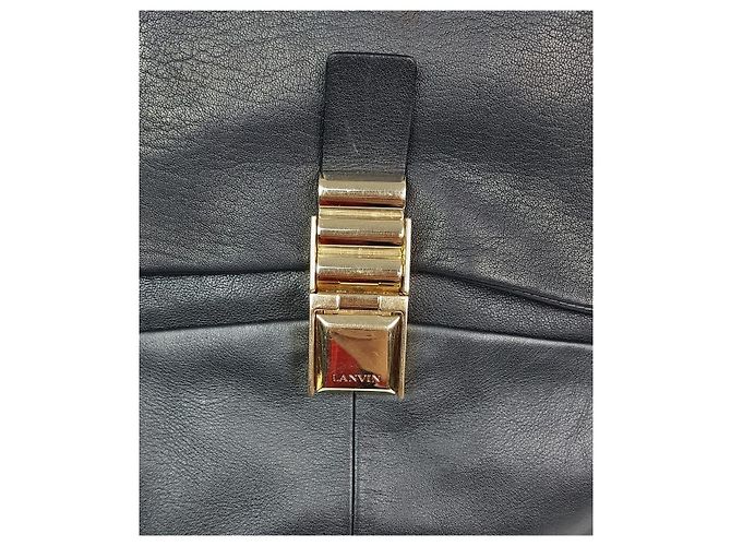 Lanvin Borsa tote a spalla in pelle nera Nero - vista 5