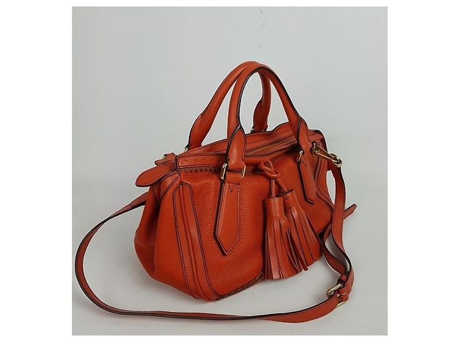 Burberry Borsa in pelle con nappe Arancione - vista 2