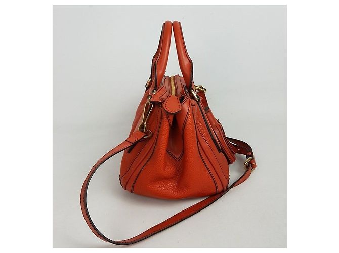 Burberry Borsa in pelle con nappe Arancione - vista 3